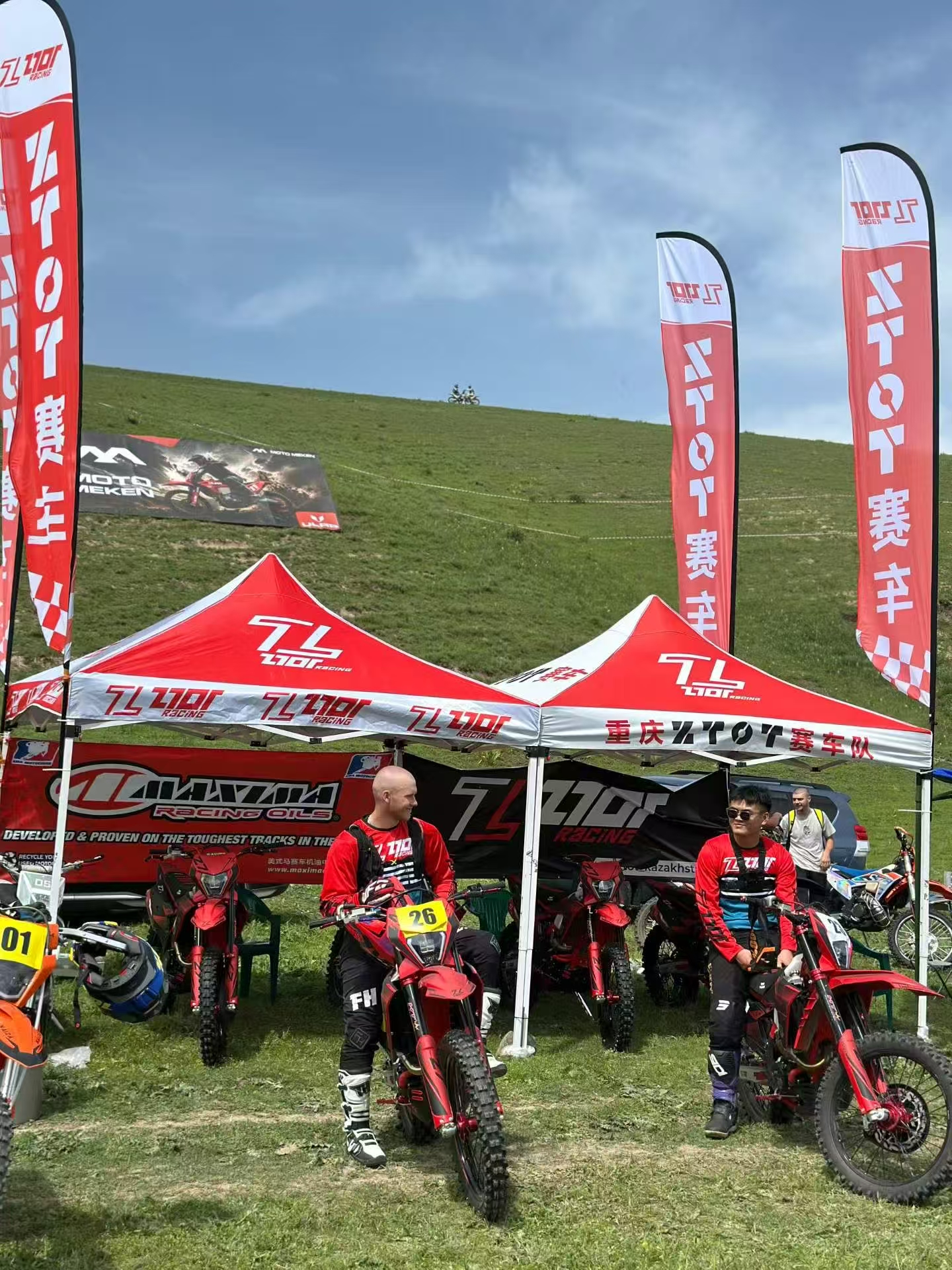 ZTOT team paddock at motorcycle festival