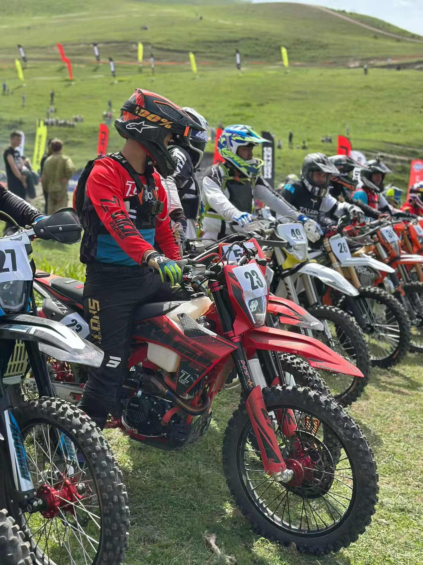 ZTOT Racing rider number 23 on start line at motorcycle festival