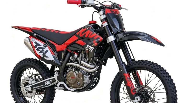 Dirt bike lineup image for showroom content note