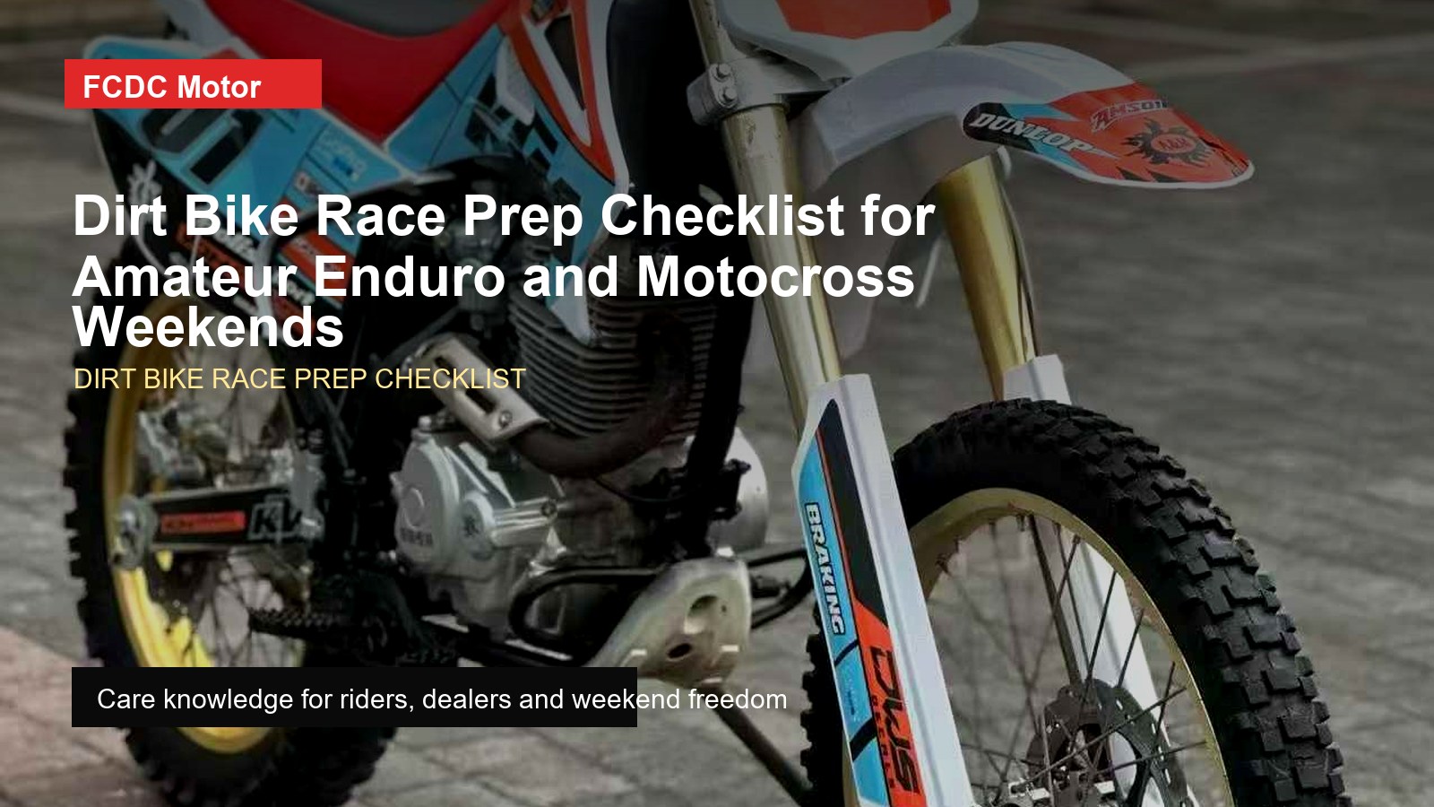 FCDC Motor dirt bike race prep checklist cover