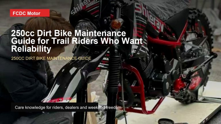 FCDC Motor 250cc dirt bike maintenance guide visual reference for trail riding, practical care, dependable motorcycles