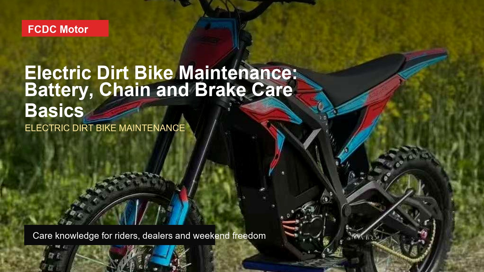 FCDC Motor electric dirt bike maintenance cover